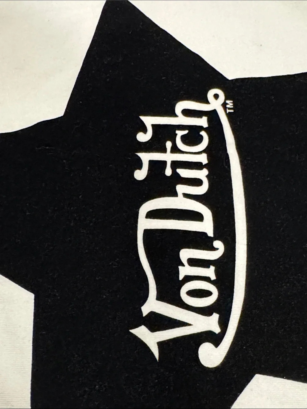 Von Dutch White Tee with Black Star Logo - Picture 4 of 7